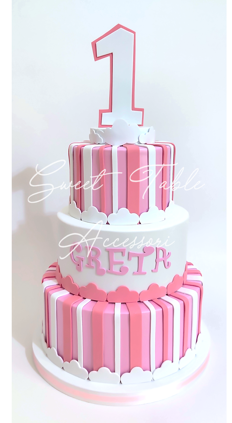Torta Primo Compleanno nuvole