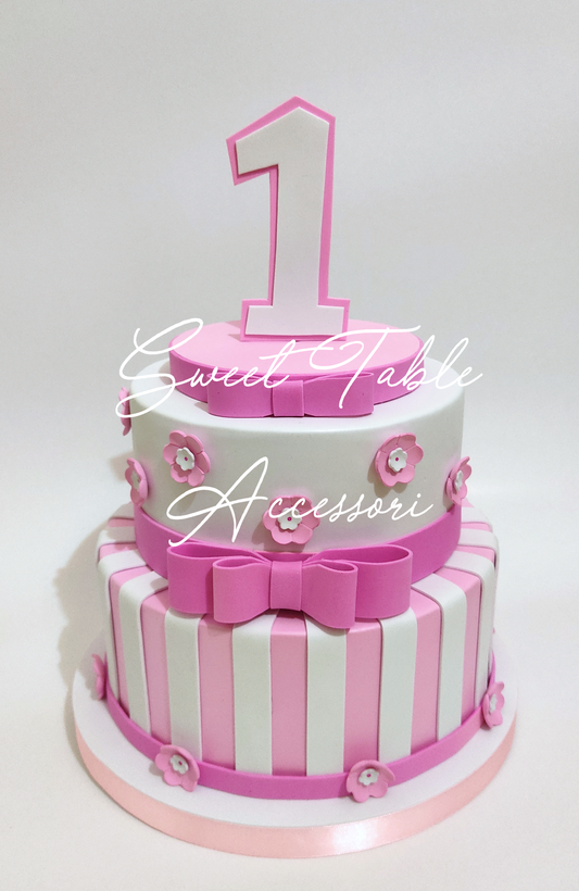 Torta Primo Compleanno fiorellini