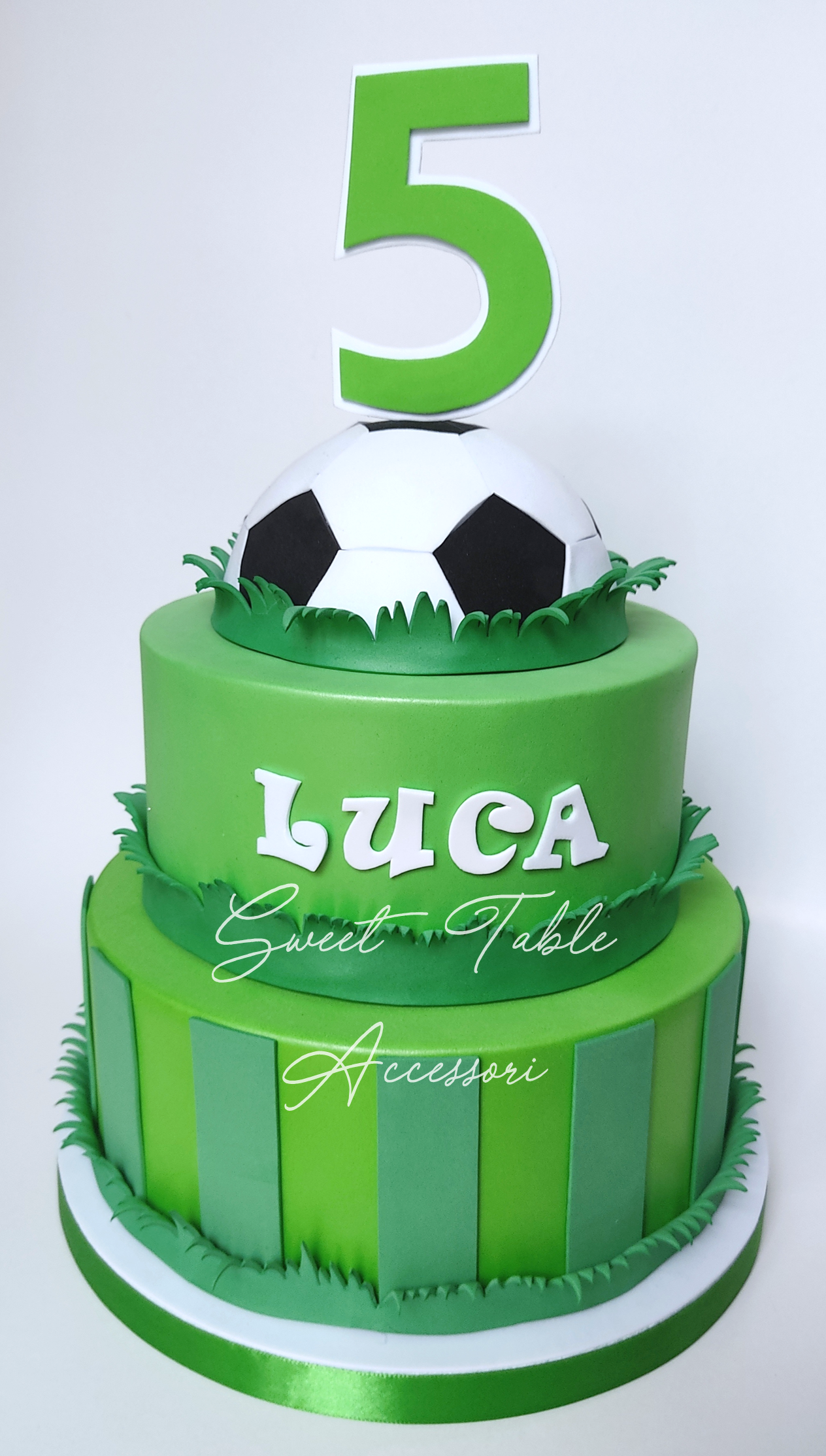 Torta Scenografica 2 piani calcio pallone
