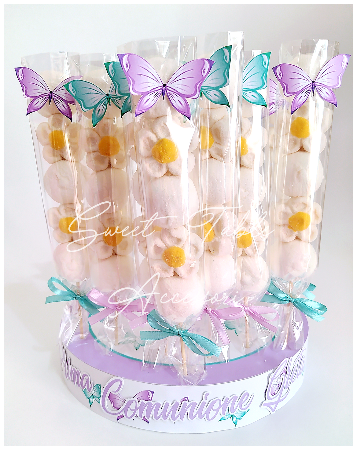 Base con spiedini marshmallow