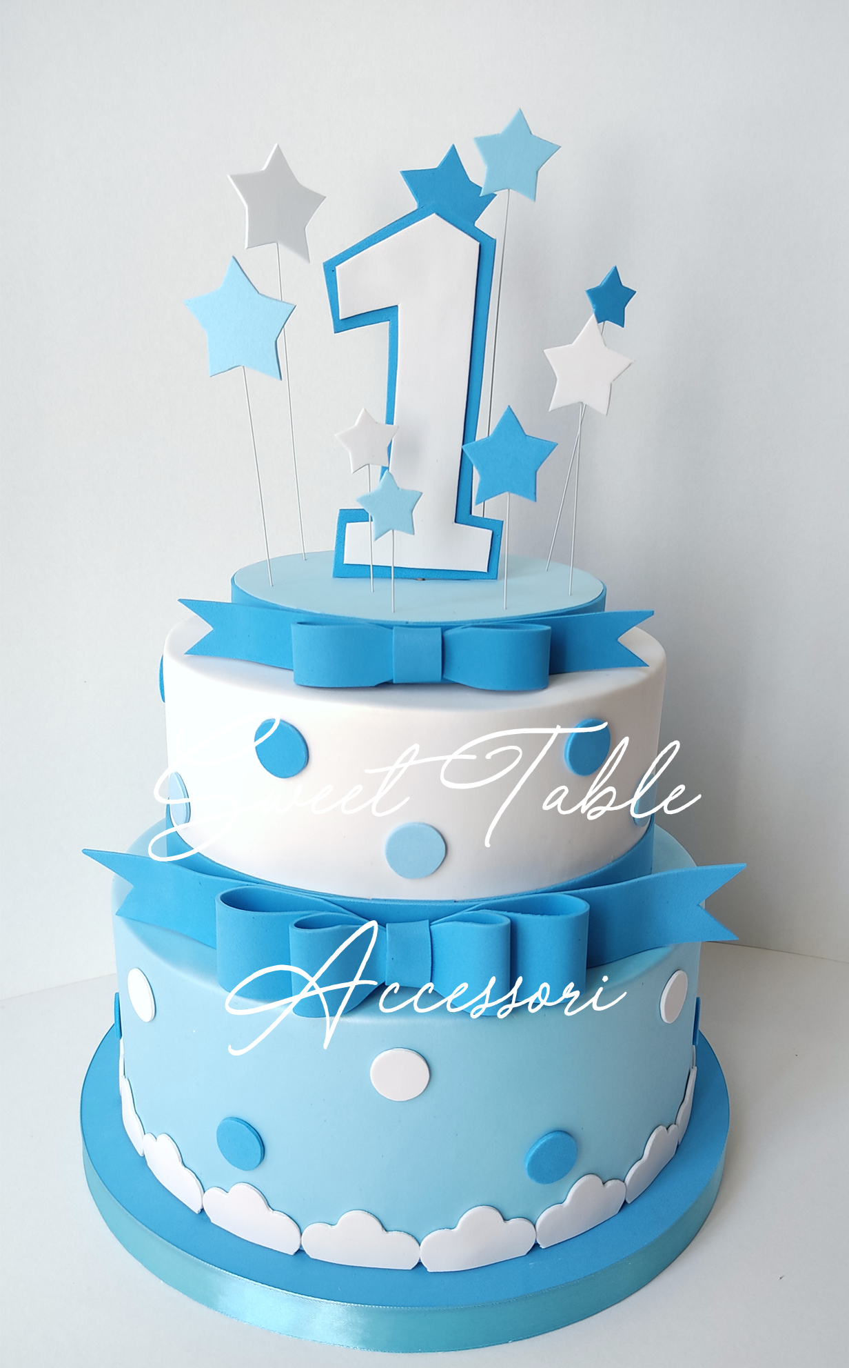 Torta Primo Compleanno pois e stelline