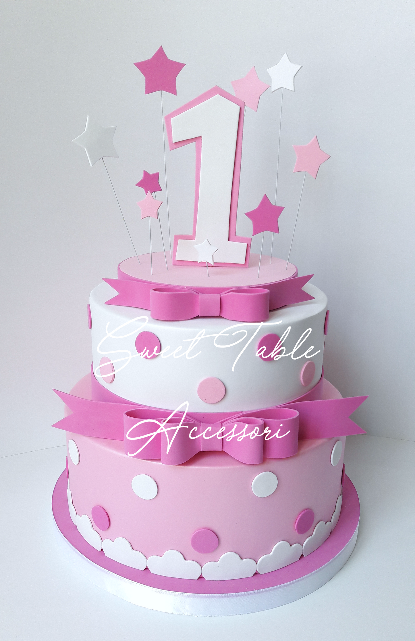 Torta Primo Compleanno pois e stelline