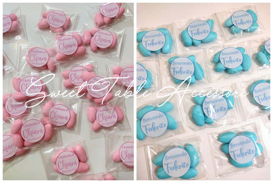 Sacchettino artigianale con tag immagine e nome