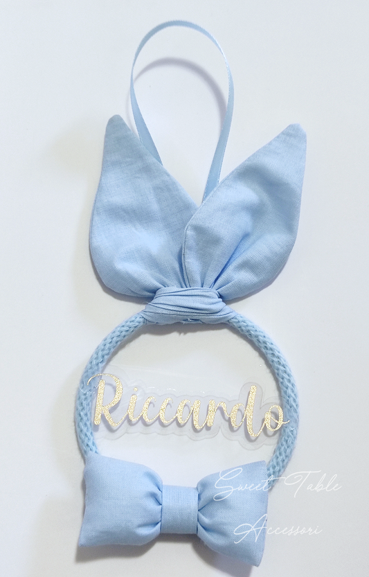 Bomboniera porta confetti nascita modello coniglietto