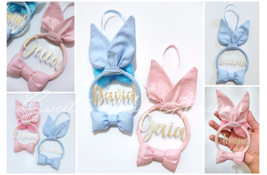 Bomboniera porta confetti nascita modello coniglietto