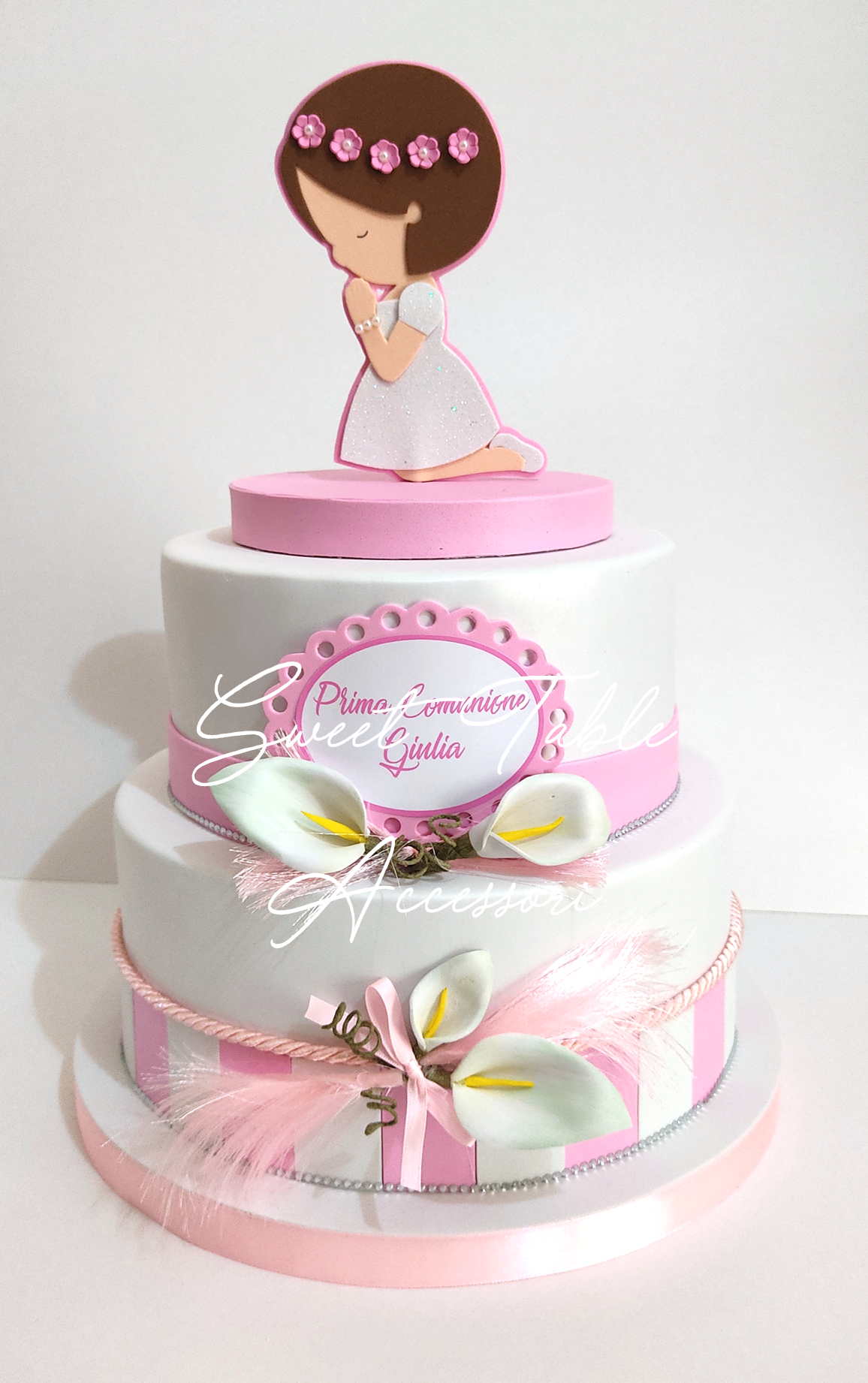 Torta scenografica Prima Comunione tralcio calle 2 piani