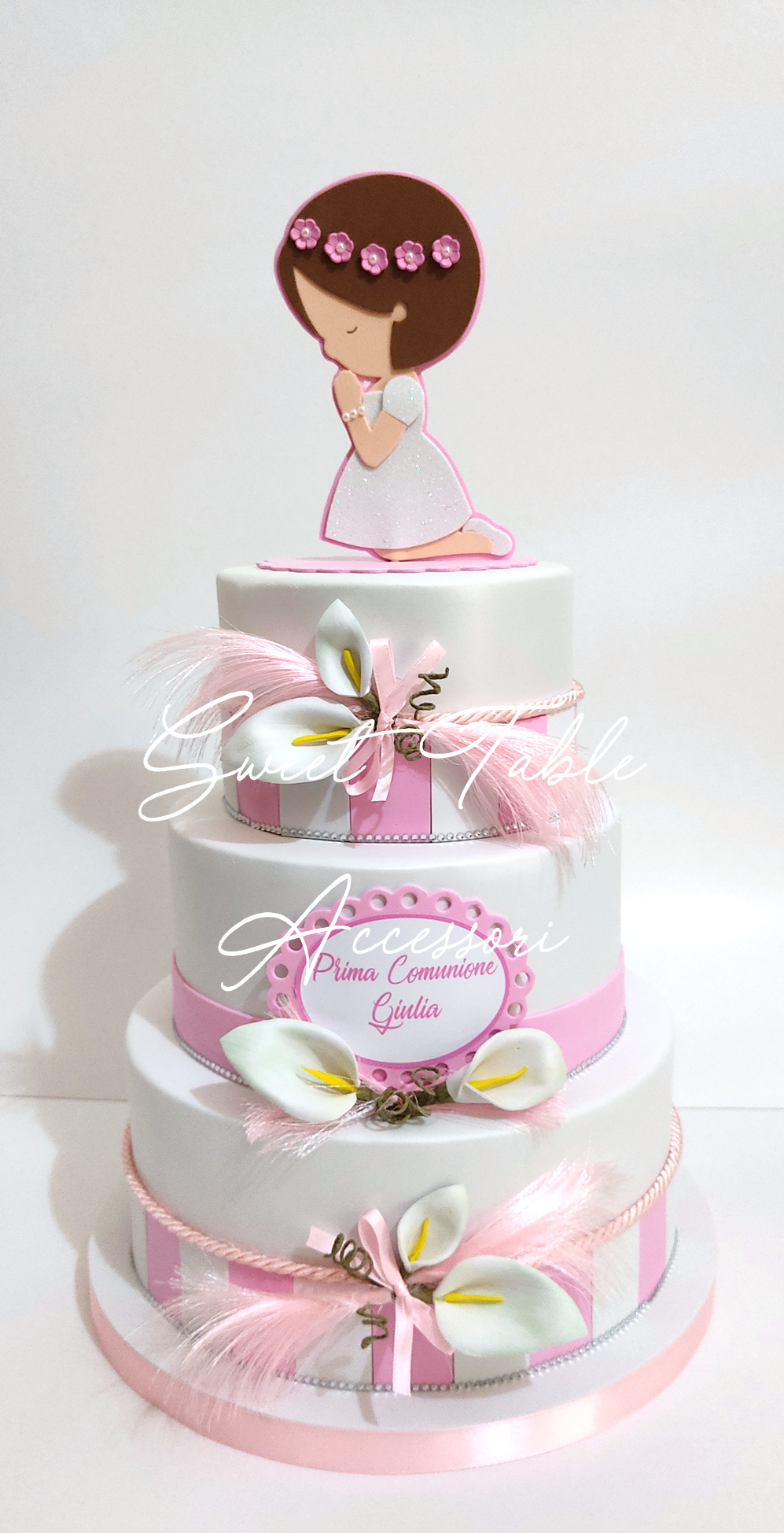 Torta scenografica Prima Comunione tralcio calle 3 piani