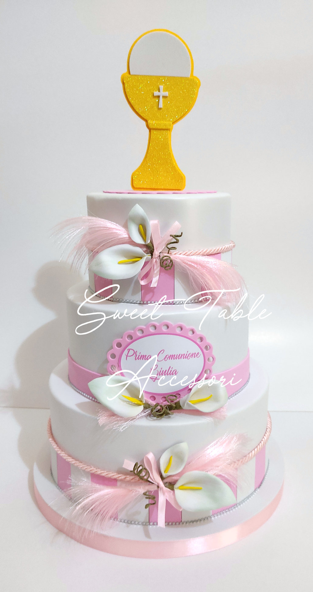 Torta scenografica Prima Comunione tralcio calle 3 piani