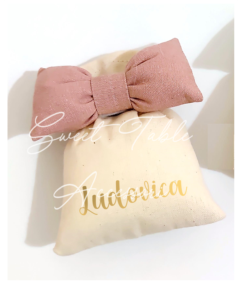 Sacchettino artigianale decorazione fiocco