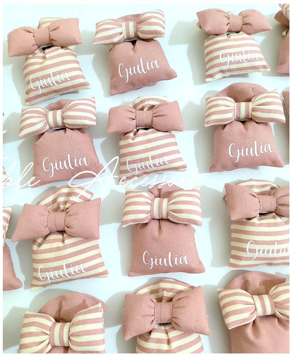 Sacchettino artigianale decorazione fiocco