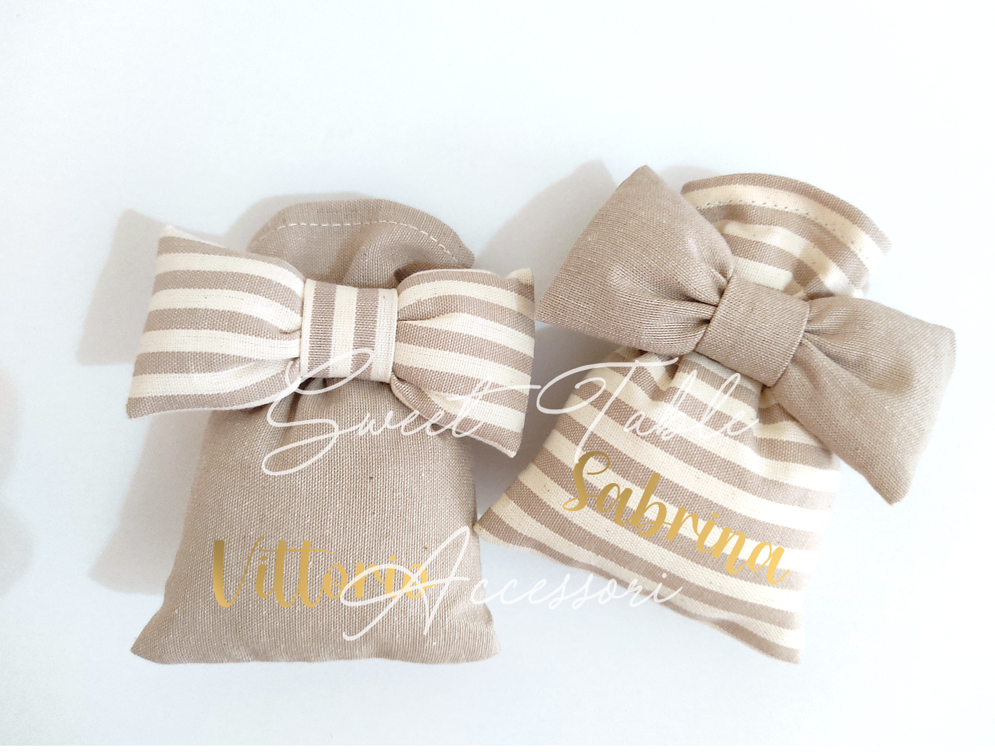 Sacchettino artigianale decorazione fiocco