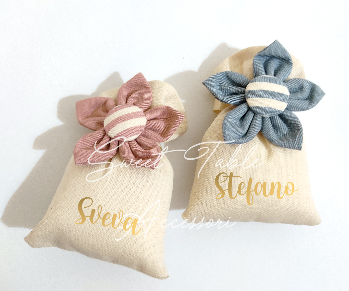 Sacchettino artigianale decorazione fiore